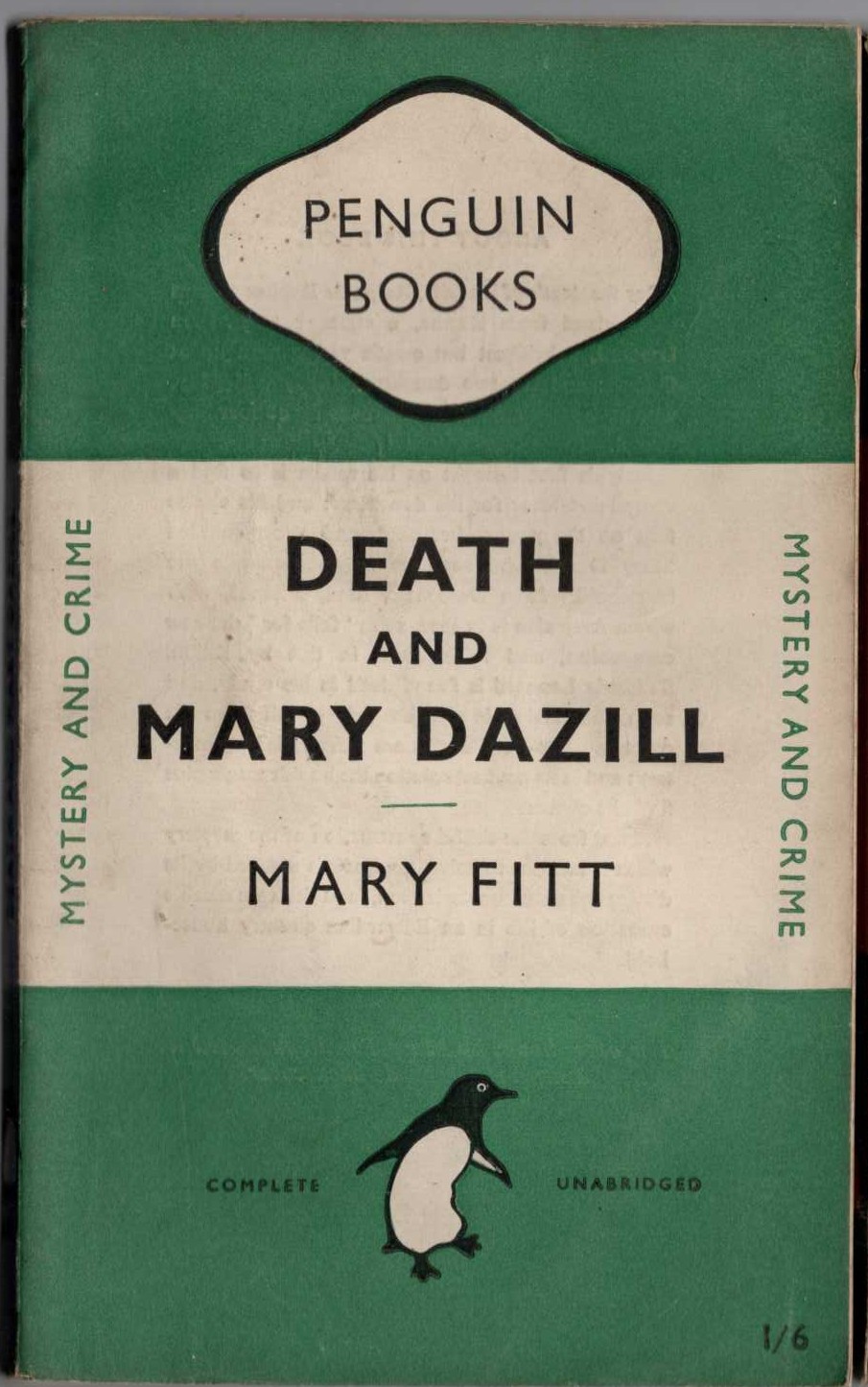 Mary Fitt  DEATH AND MARY DAZILL front book cover image