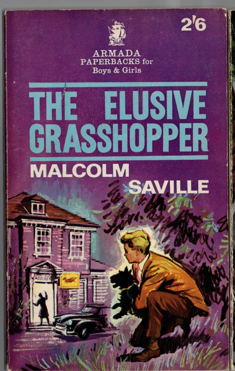 Malcolm Saville  THE ELUSIVE GRASSHOPPER front book cover image