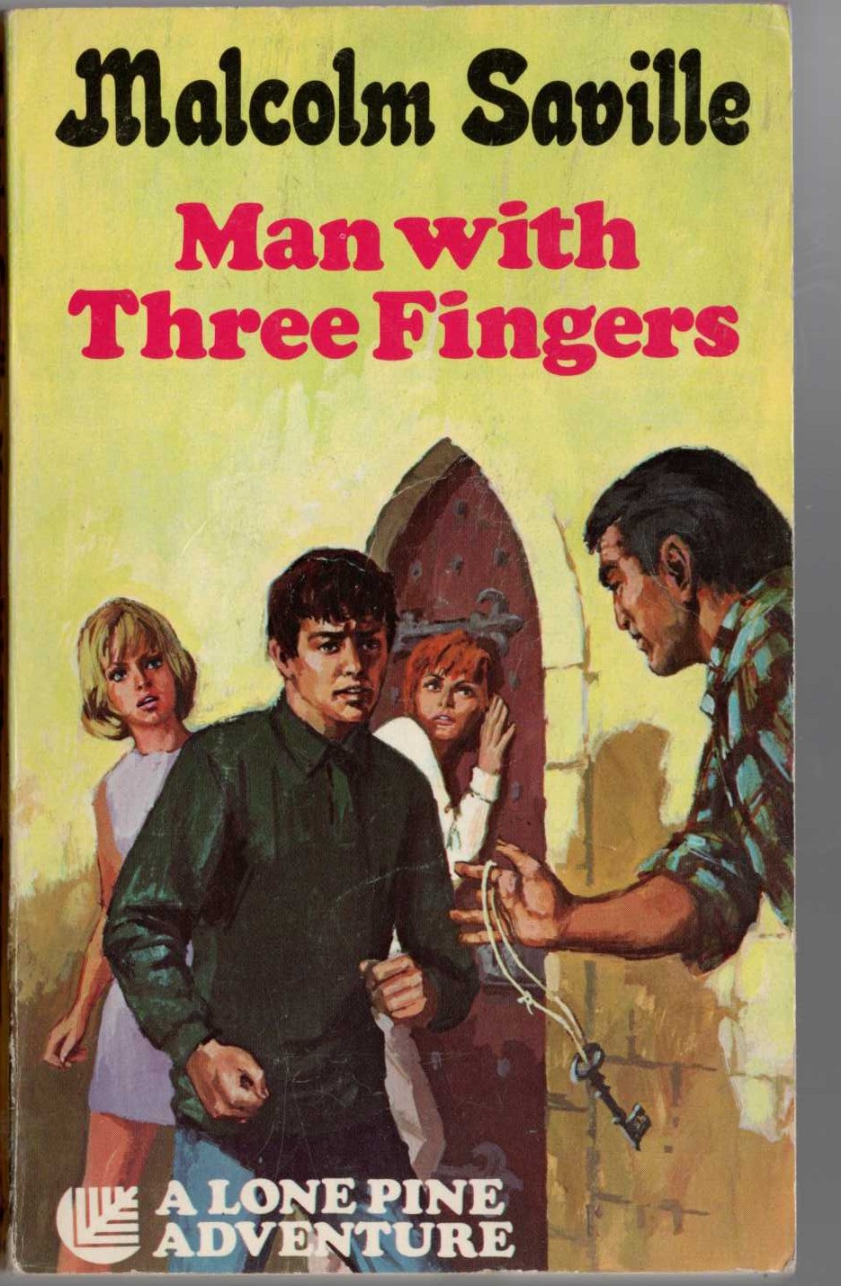 Malcolm Saville  MAN WITH THREE FINGERS front book cover image