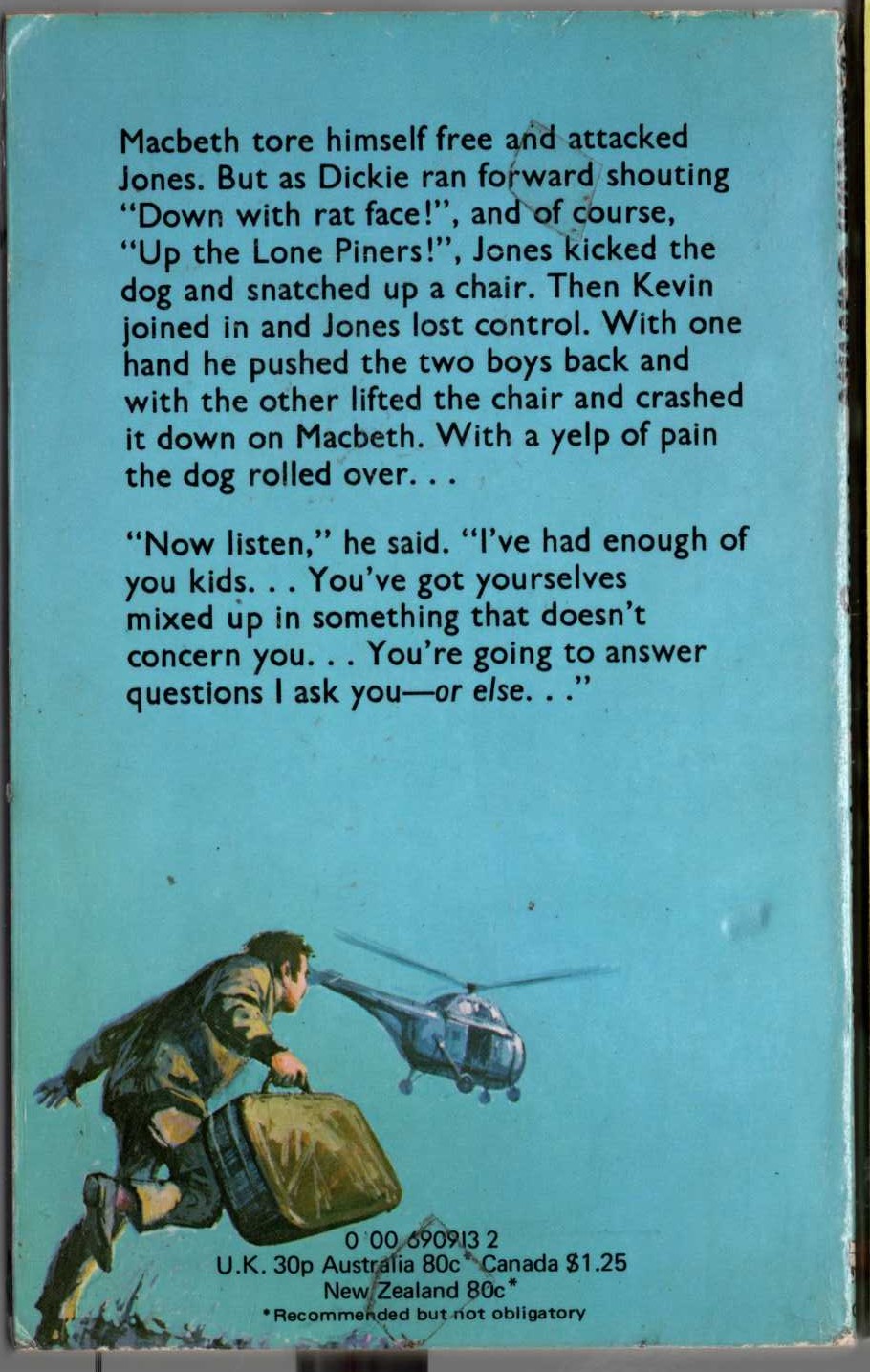 Malcolm Saville  STRANGERS AT WITCHEND magnified rear book cover image