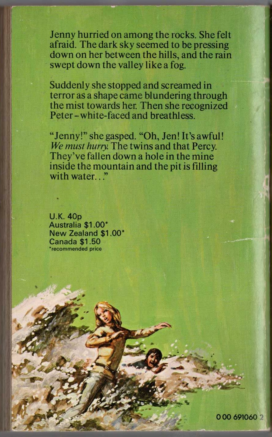 Malcolm Saville  LONE PINE FIVE magnified rear book cover image