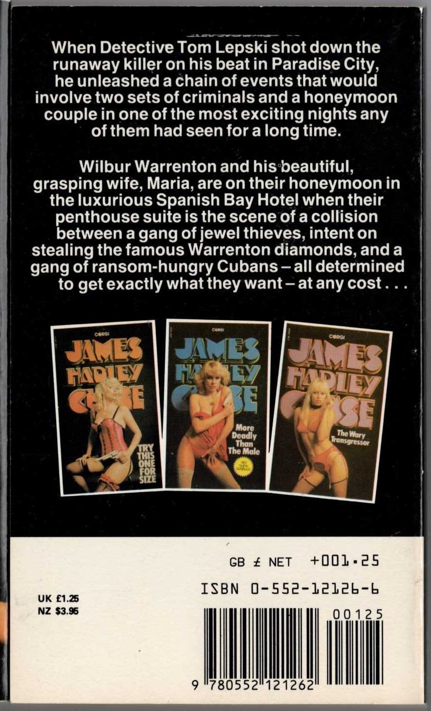 James Hadley Chase  HAVE A NICE NIGHT magnified rear book cover image