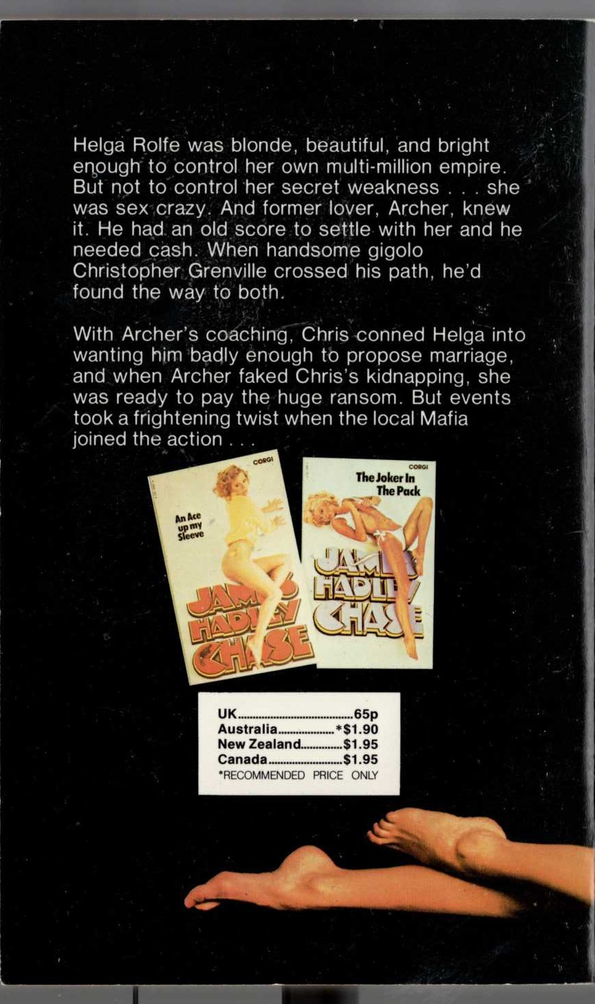 James Hadley Chase  I-HOLD THE FOUR ACES magnified rear book cover image