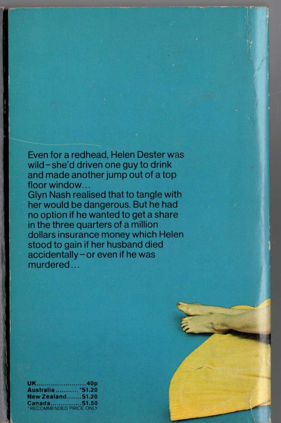 James Hadley Chase  THERE'S ALWAYS A PRICE TAG magnified rear book cover image