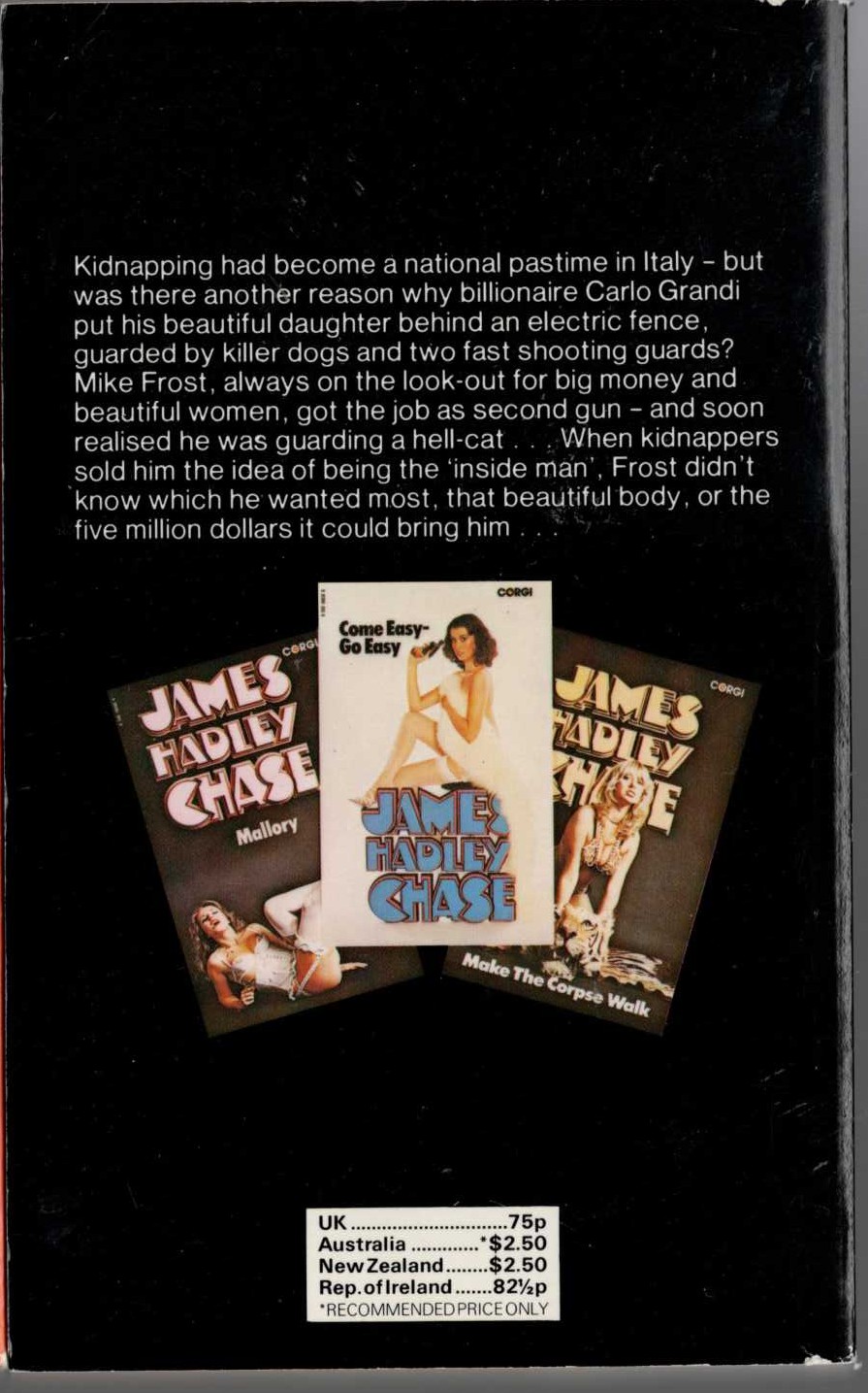 James Hadley Chase  CONSIDER YOURSELF DEAD magnified rear book cover image
