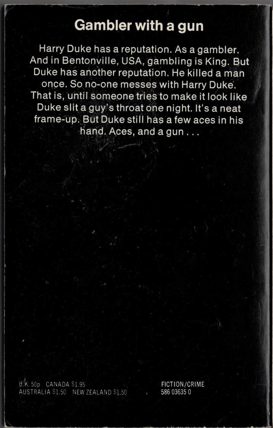 James Hadley Chase  JUST THE WAY IT IS magnified rear book cover image