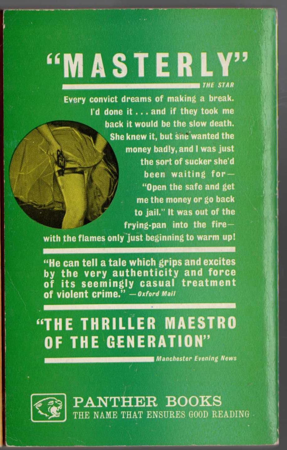 James Hadley Chase  COME EASY - GO EASY magnified rear book cover image