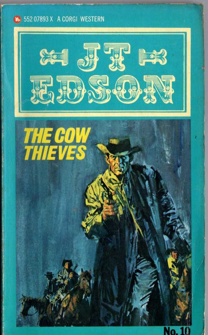 J.T. Edson  THE COW THIEVES front book cover image