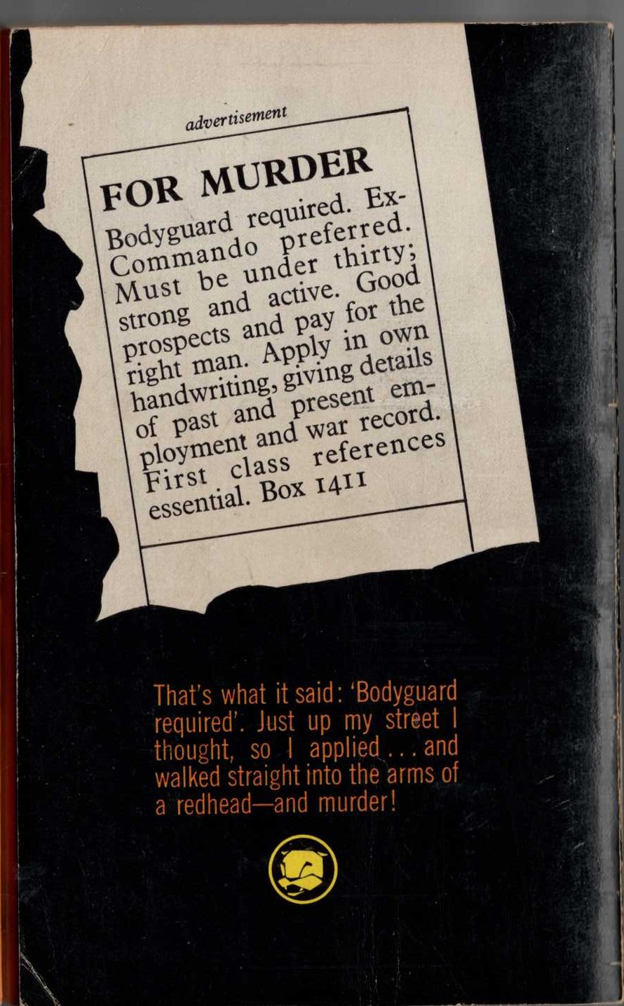 James Hadley Chase  IN A VAIN SHADOW magnified rear book cover image