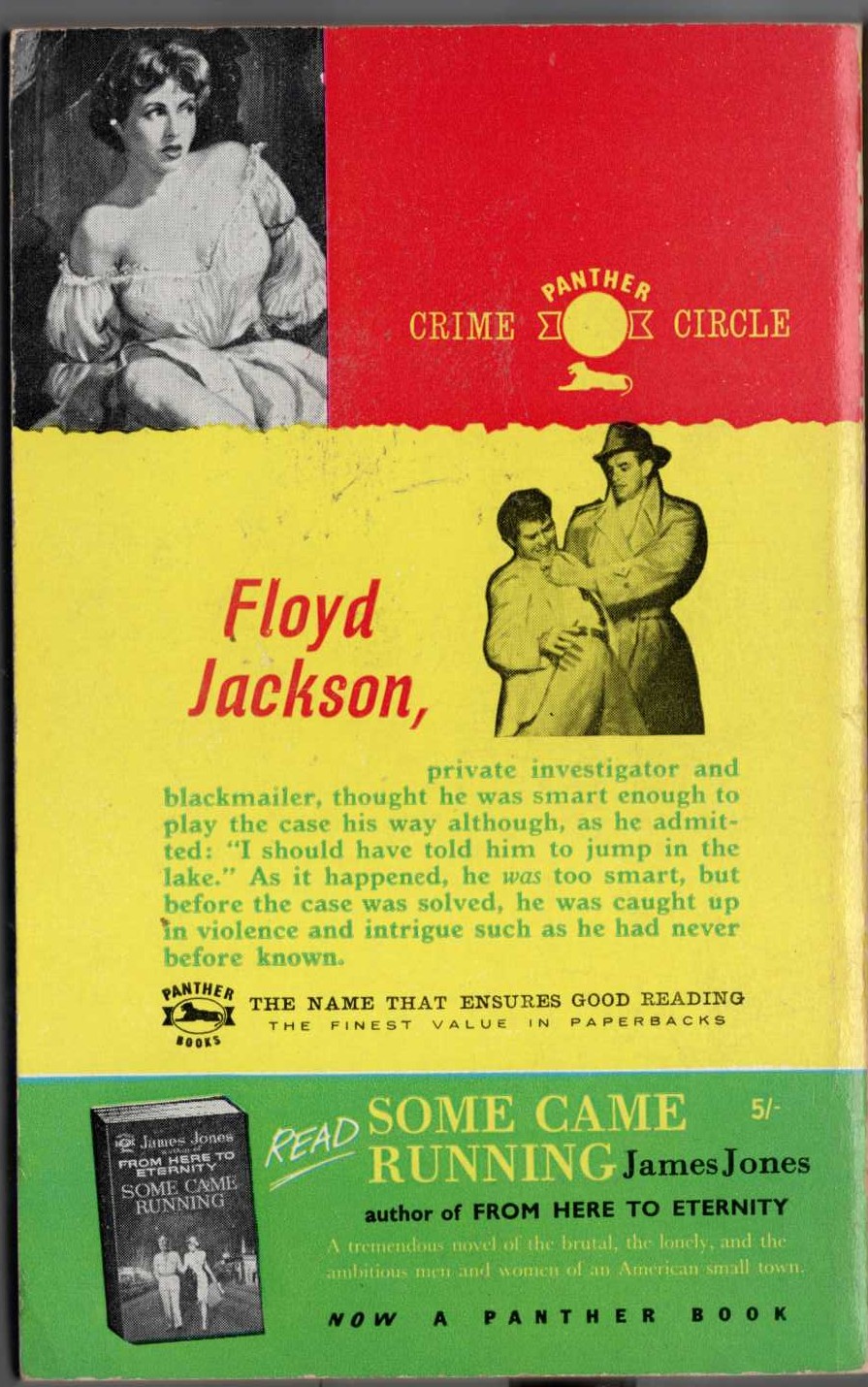 James Hadley Chase  YOU NEVER KNOW WITH WOMEN magnified rear book cover image