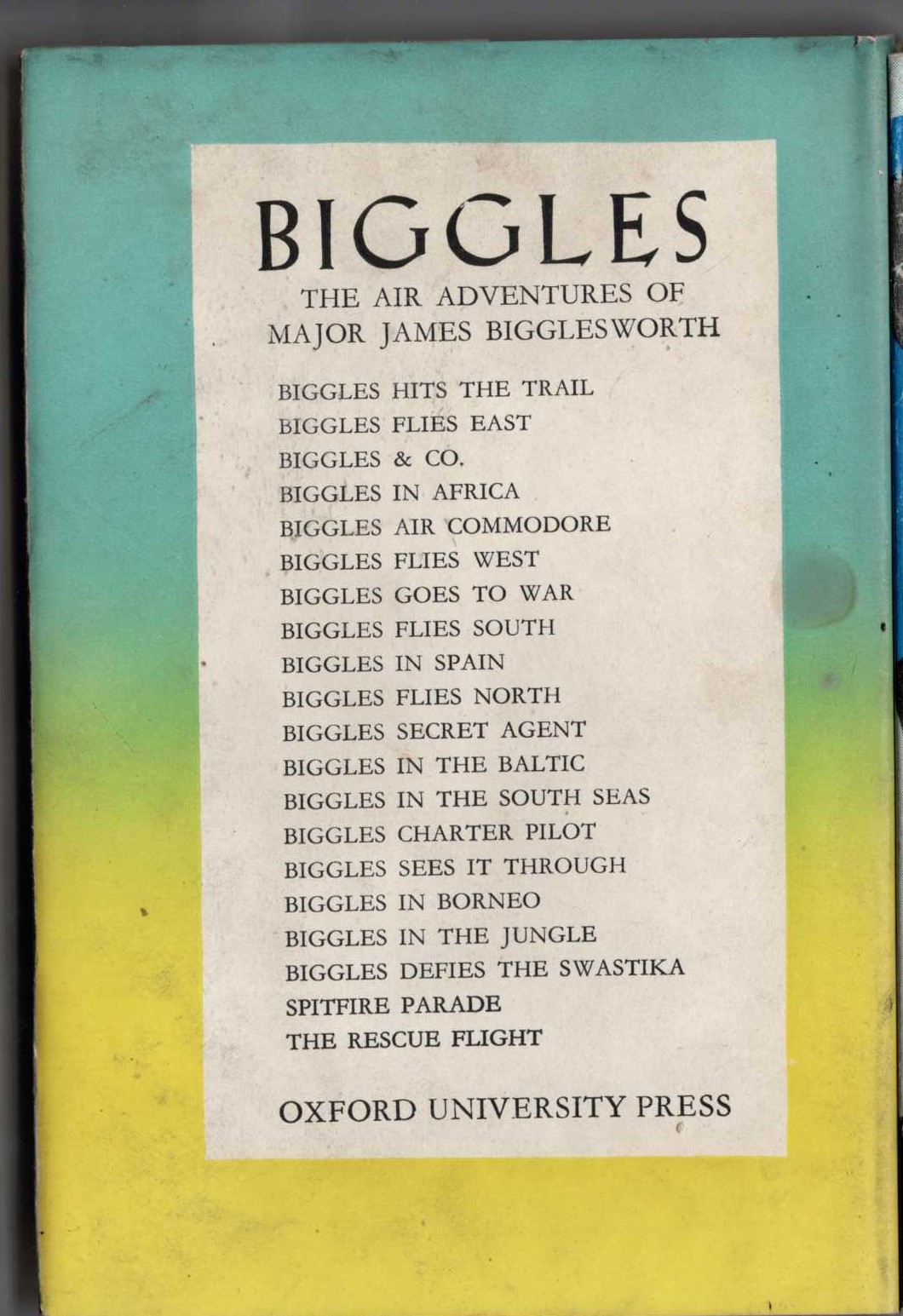 SPITFIRE PARADE magnified rear book cover image