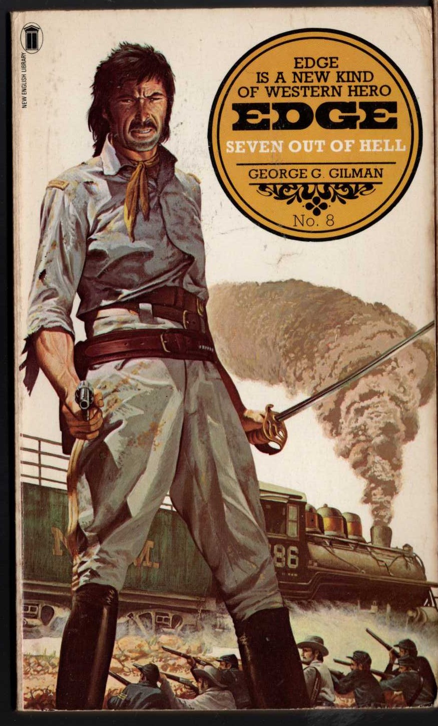 George G. Gilman  EDGE 8 SEVEN OUT OF HELL front book cover image