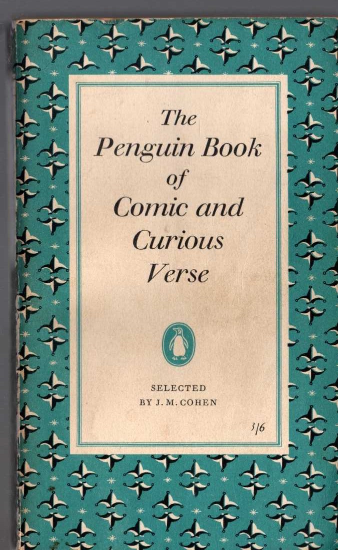J.M. Cohen (selects) THE PENGUIN BOOK OF COMIC AND CURIOUS VERSE front book cover image