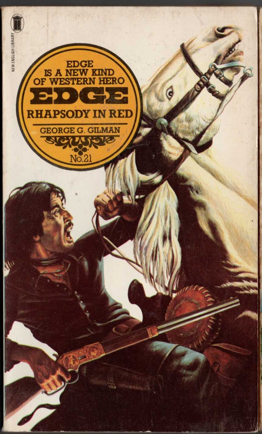 George G. Gilman  EDGE 21: RHAPSODY IN RED front book cover image