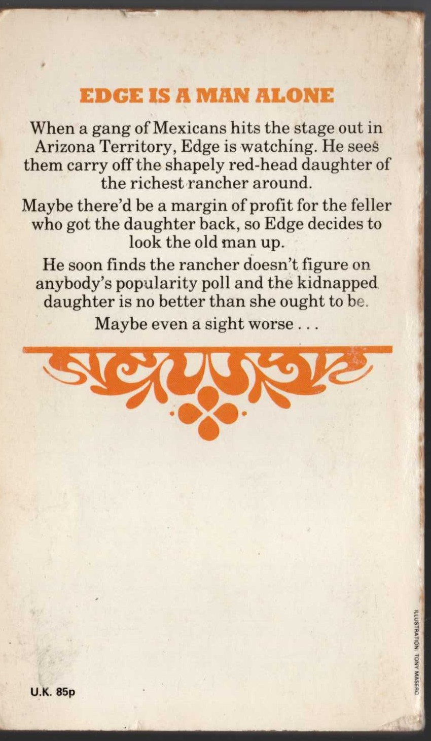 George G. Gilman  EDGE 35: DEATH DEAL magnified rear book cover image