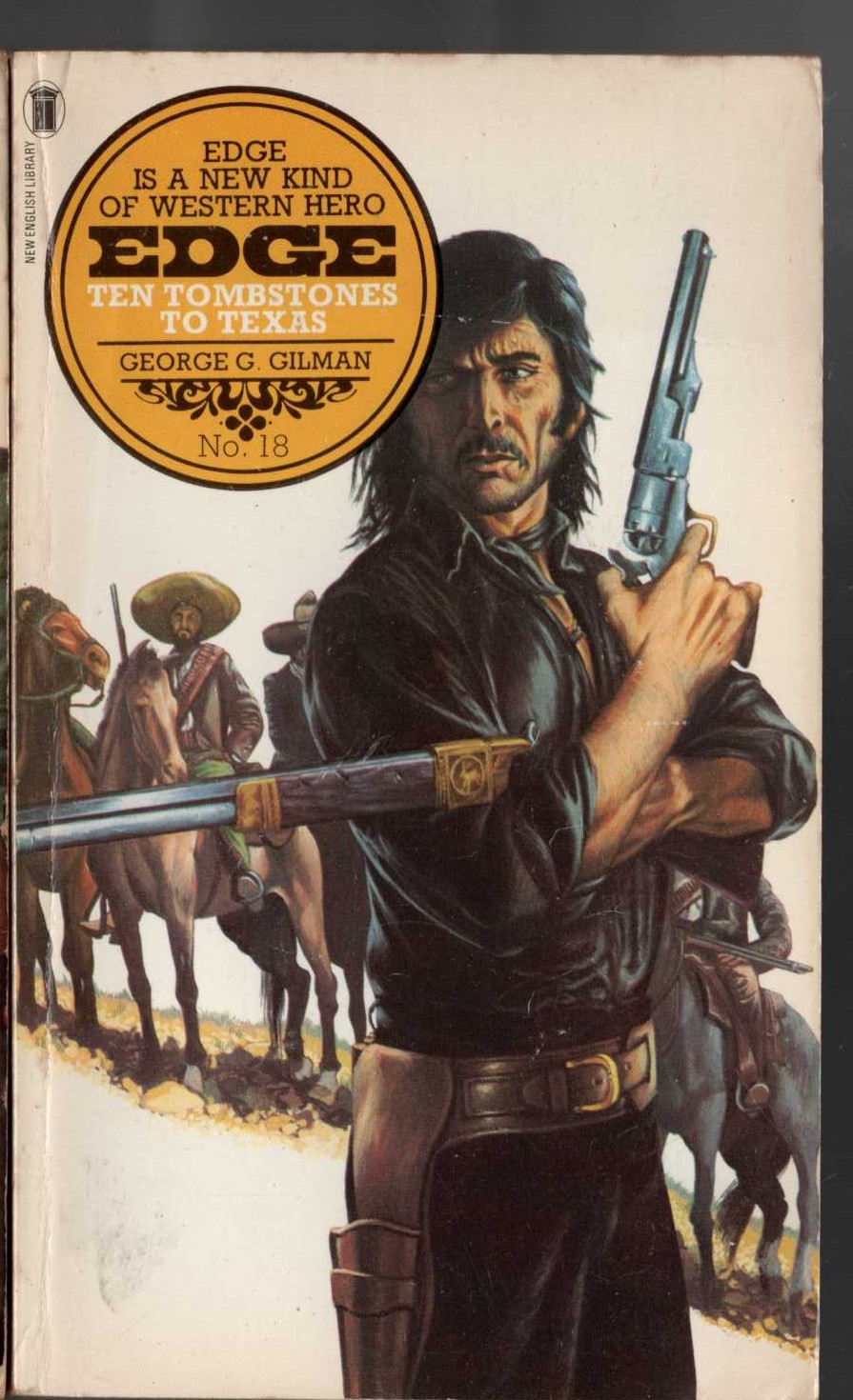 George G. Gilman  EDGE 18: TEN TOMBSTONES TO TEXAS front book cover image