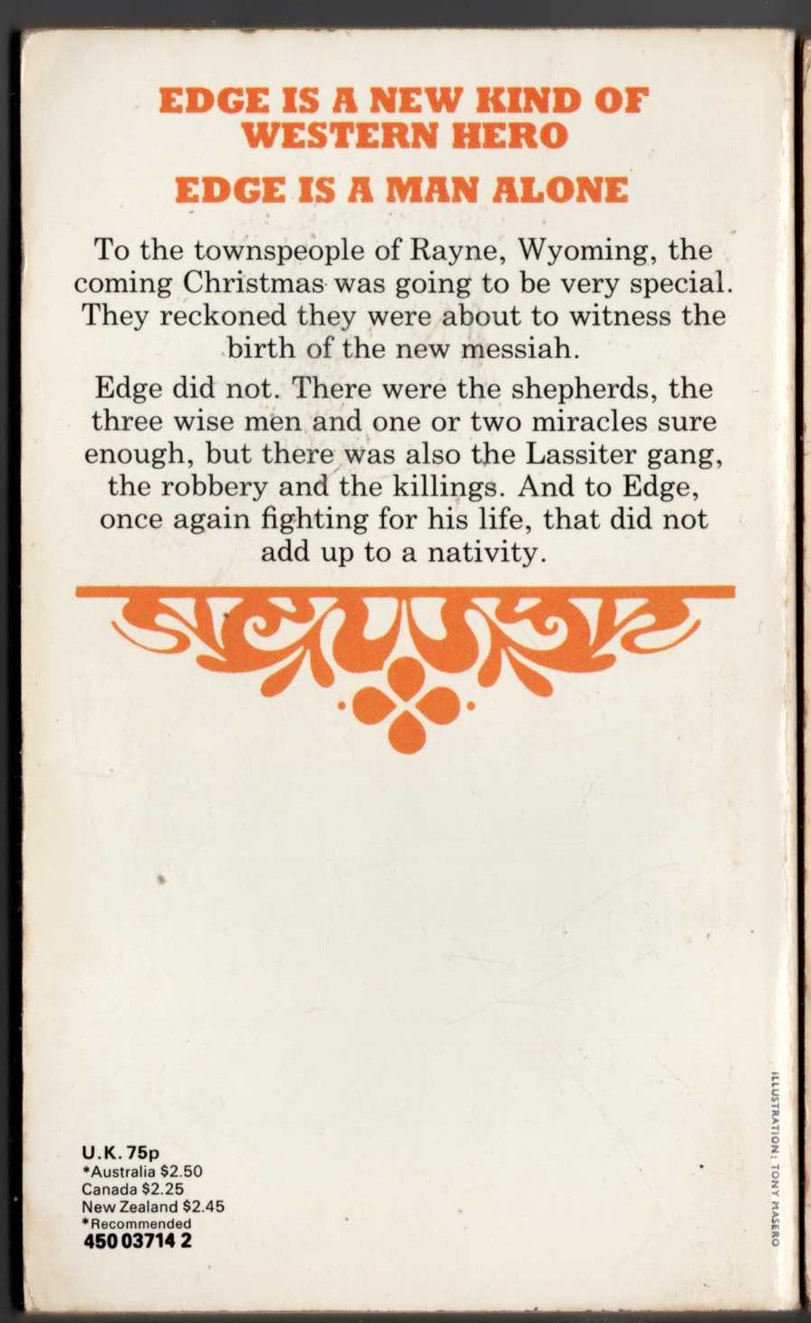 George G. Gilman  EDGE 28: EVE OF EVIL magnified rear book cover image