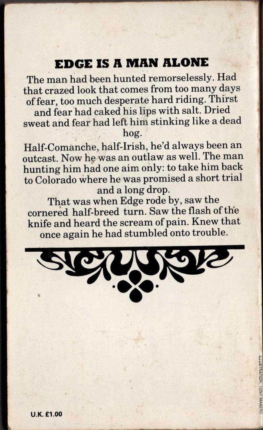 George G. Gilman  EDGE 39: THE PRISONERS magnified rear book cover image