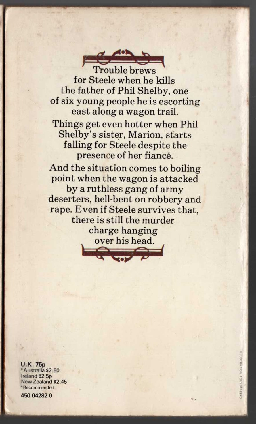 George G. Gilman  ADAM STEELE 21: WAGONS EAST magnified rear book cover image