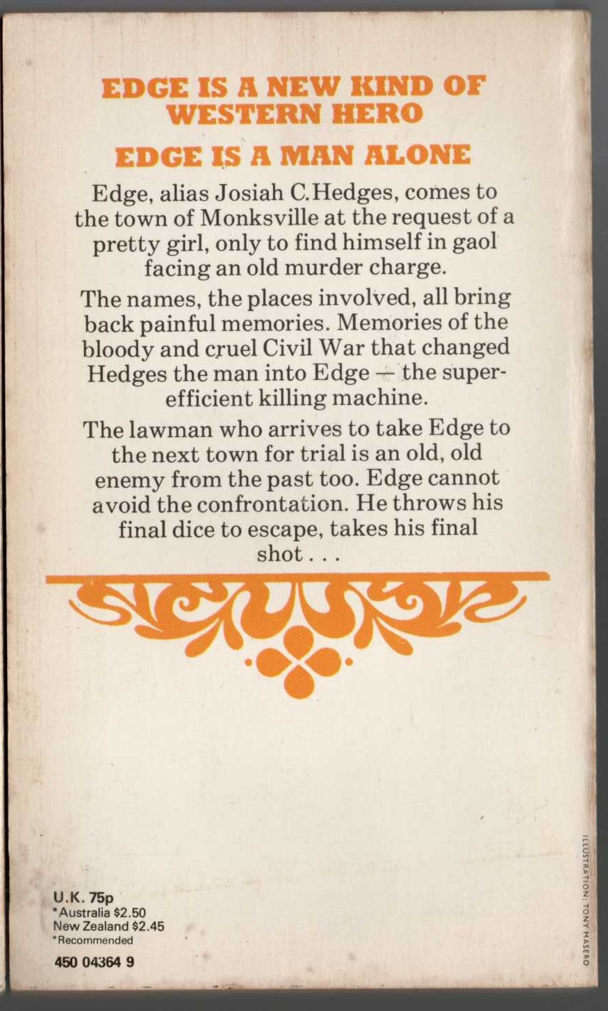 George G. Gilman  EDGE 16: THE FINAL SHOT magnified rear book cover image