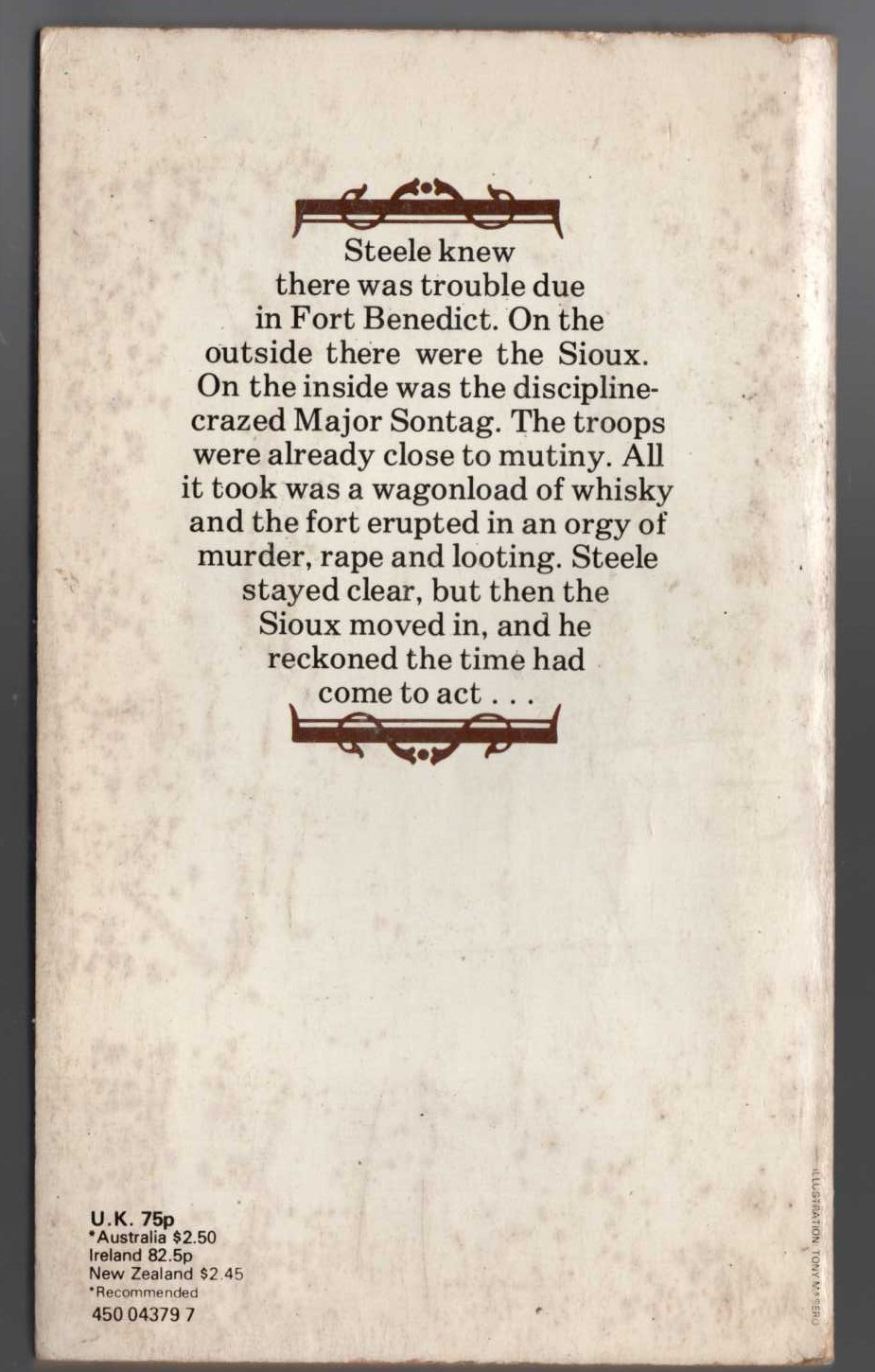 George G. Gilman  ADAM STEELE 23: FORT DESPAIR magnified rear book cover image