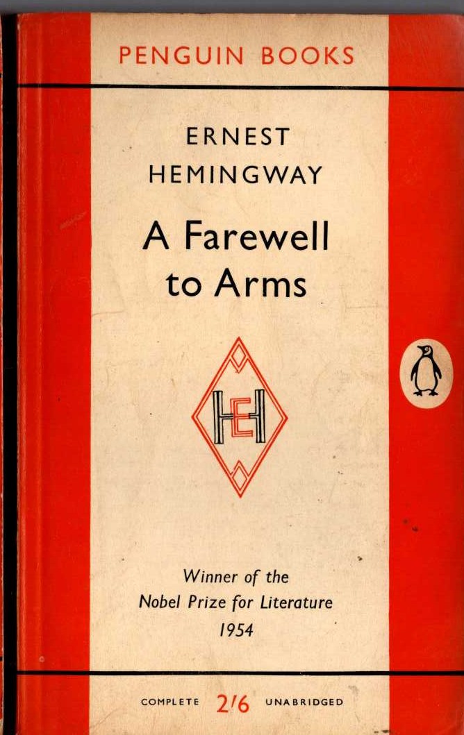 Ernest Hemingway  A FAREWELL TO ARMS front book cover image