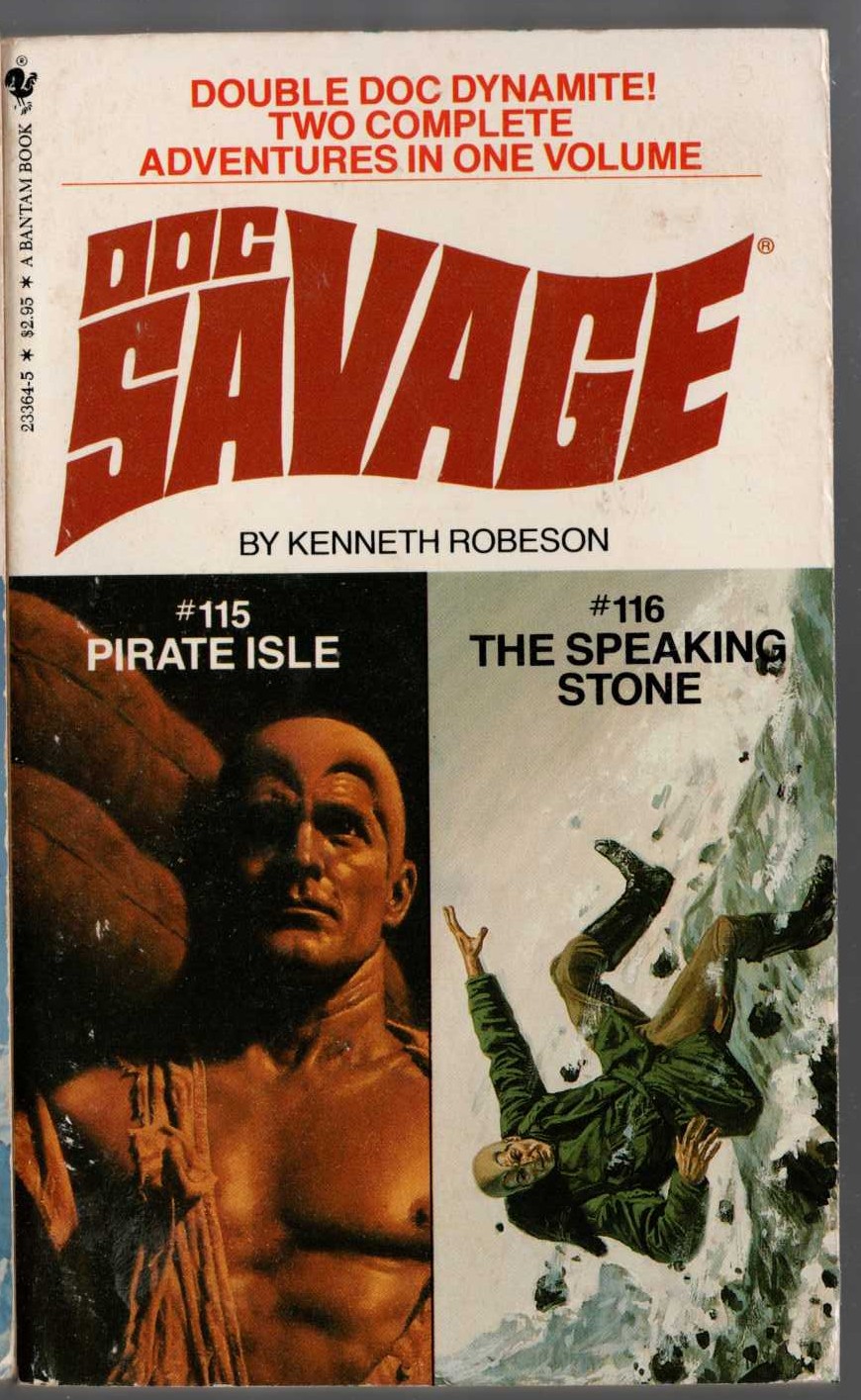 Kenneth Robeson  DOC SAVAGE: PIRATE ISLE and THE SPEAKING STONE front book cover image