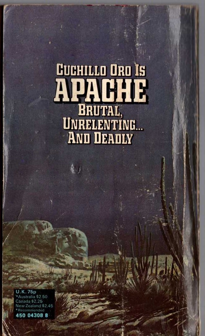 William M. James  APACHE 6: SONORA SLAUGHTER magnified rear book cover image