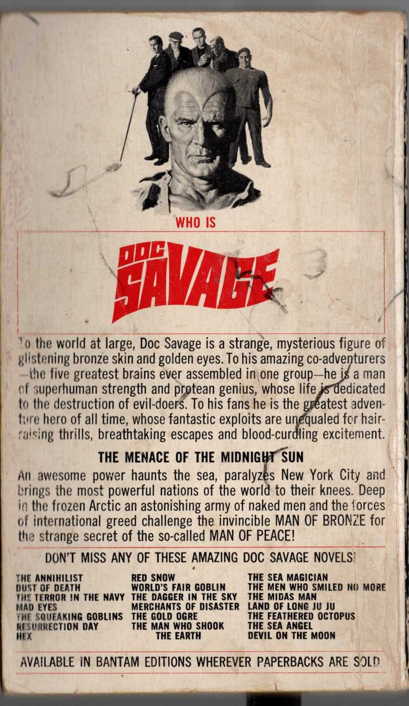 Kenneth Robeson  DOC SAVAGE: HAUNTED OCEAN magnified rear book cover image