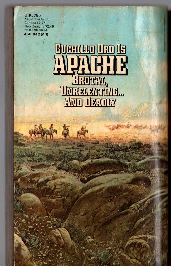William M. James  APACHE 5: FORT TREACHERY magnified rear book cover image