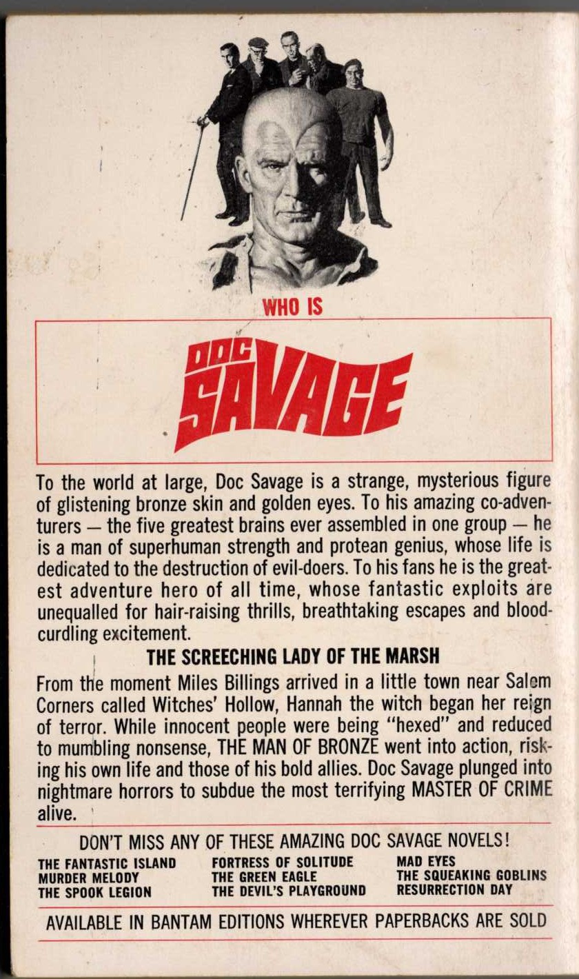 Kenneth Robeson  DOC SAVAGE: HEX magnified rear book cover image
