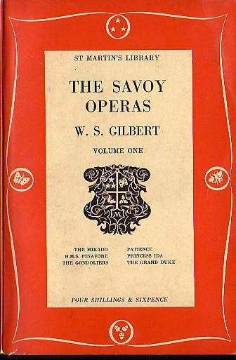 William Schwenck Gilbert  THE SAVOY OPERAS (Volume One) front book cover image