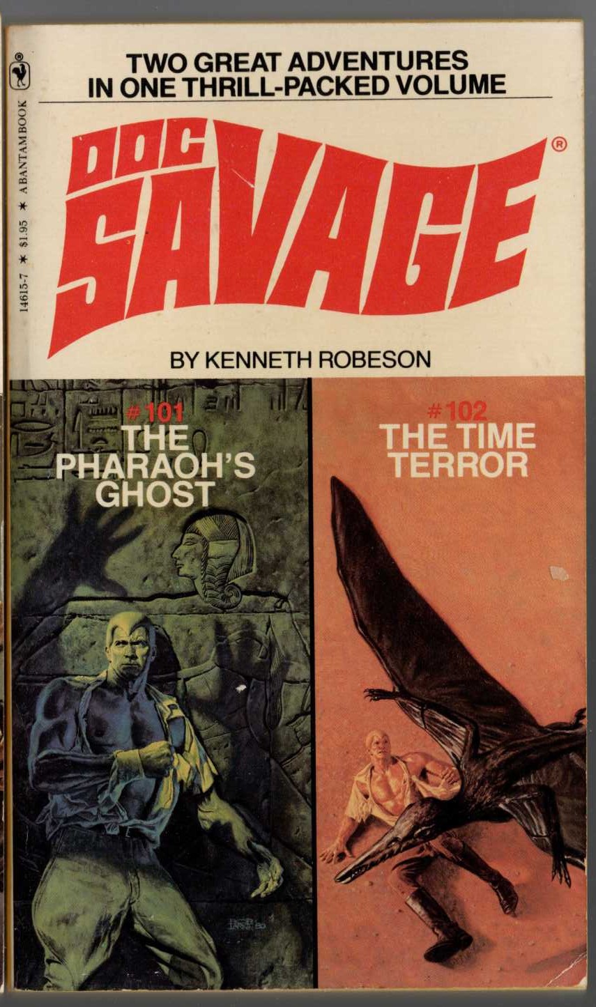 Kenneth Robeson  DOC SAVAGE: THE PHARAOH'S GHOST and THE TIME TERROR front book cover image
