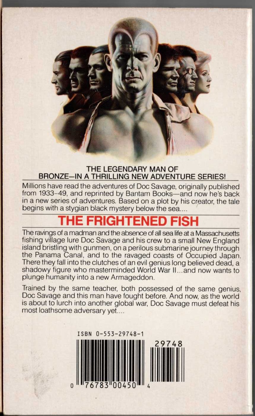 Kenneth Robeson  DOC SAVAGE: THE FRIGHTENED FISH magnified rear book cover image