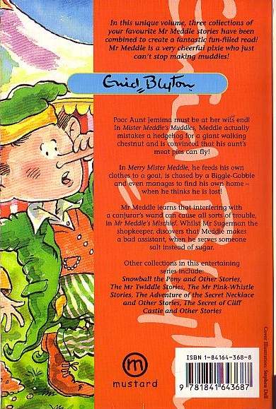 Enid Blyton  THE MR PINK-WHISTLE STORIES magnified rear book cover image