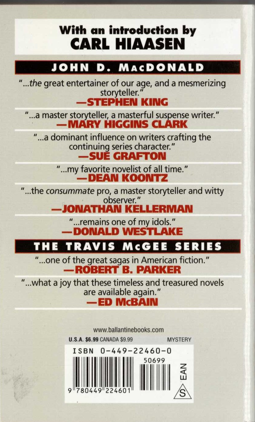 John D. MacDonald  PALE GRAY FOR GUILT magnified rear book cover image