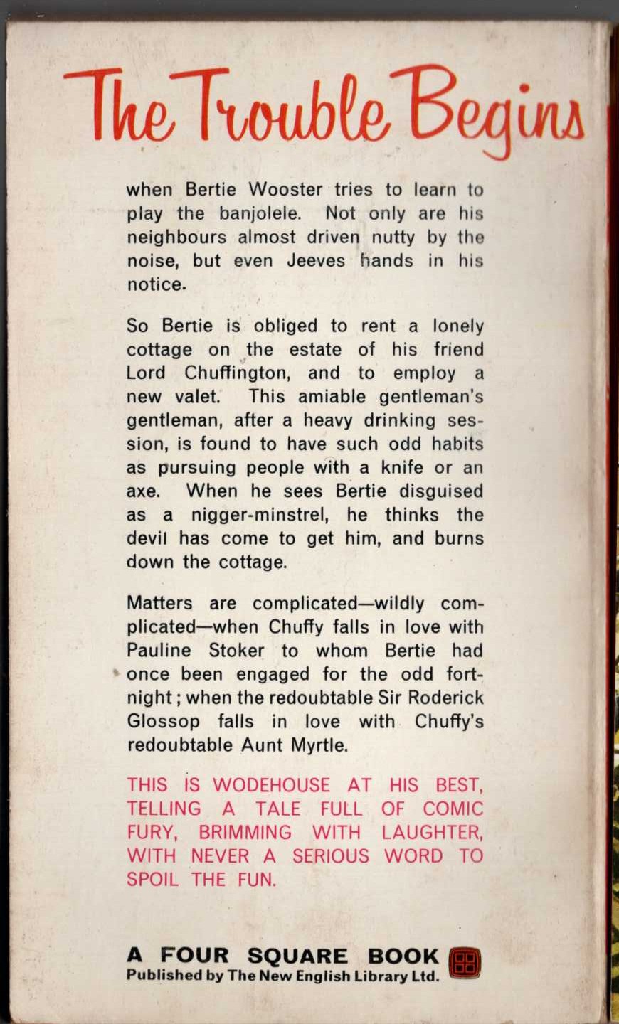 P.G. Wodehouse  THANK YOU, JEEVES magnified rear book cover image