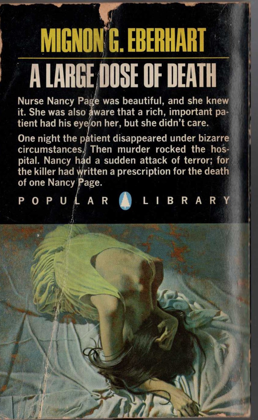 Mignon G. Eberhart  FROM THIS DARK STAIRWAY magnified rear book cover image