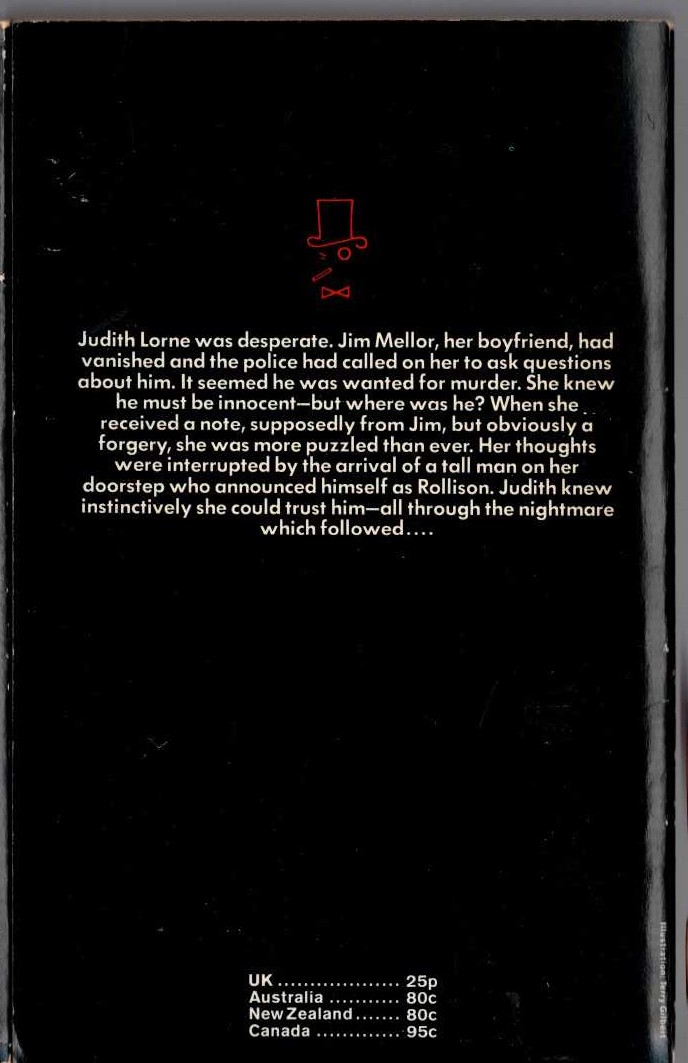 John Creasey  KILL THE TOFF magnified rear book cover image