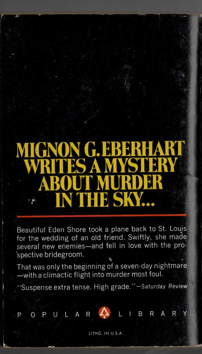 Mignon G. Eberhart  THE CHIFFON SCARF magnified rear book cover image