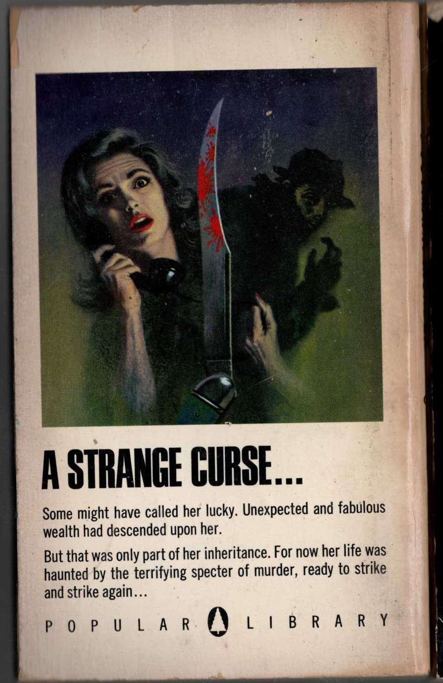 Mignon G. Eberhart  POSTMARK MURDER magnified rear book cover image