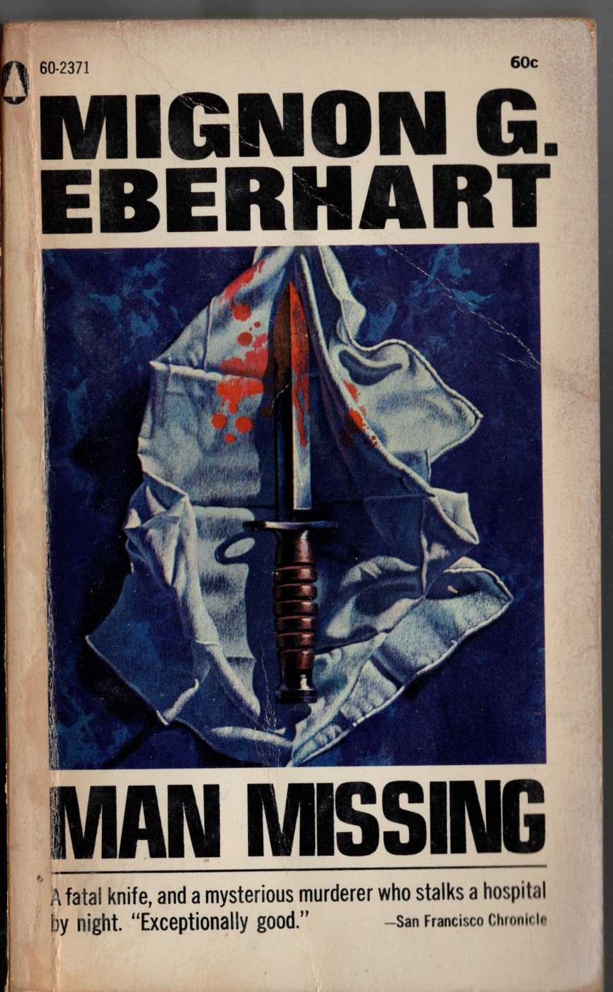 Mignon G. Eberhart  MAN MISSING front book cover image