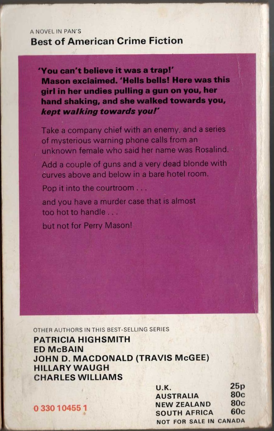 Erle Stanley Gardner  THE CASE OF THE DARING DECOY magnified rear book cover image