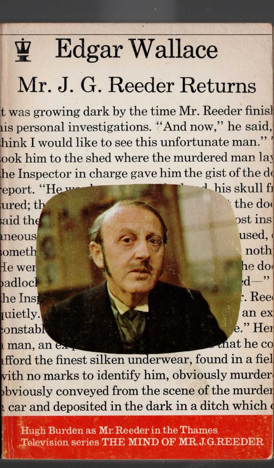 Edgar Wallace  MR. J.G.REEDER RETURNS (TV tie-in) front book cover image
