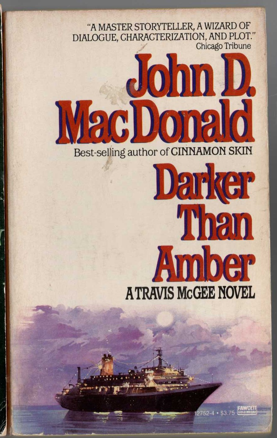 John D. MacDonald  DARKER THAN AMBER front book cover image
