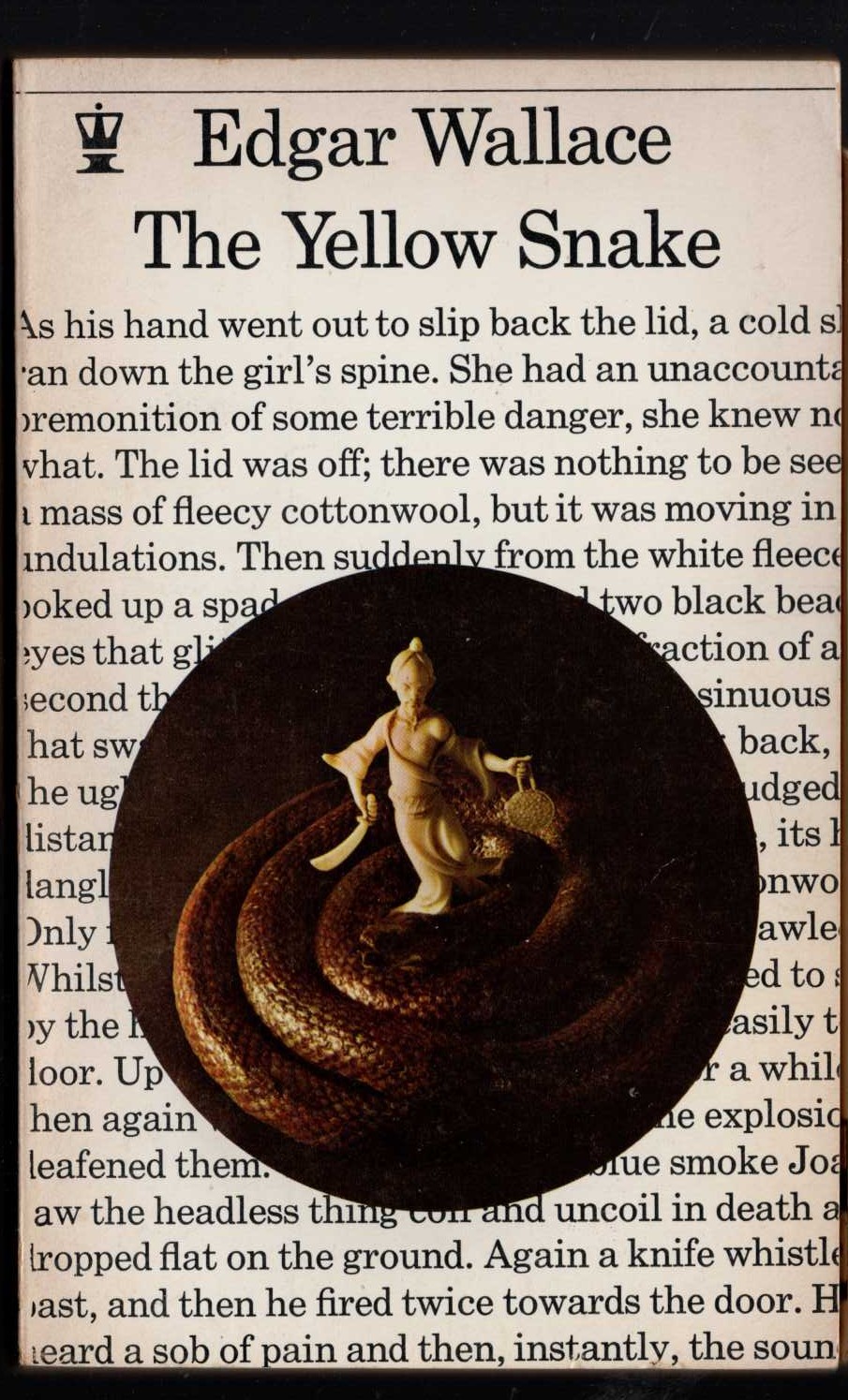 Edgar Wallace  THE YELLOW SNAKE front book cover image