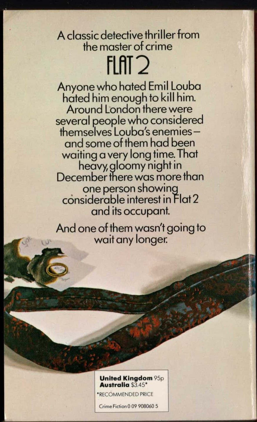 Edgar Wallace  FLAT 2 magnified rear book cover image