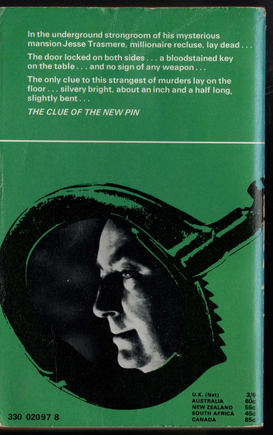 Edgar Wallace  THE CLUE OF THE NEW PIN magnified rear book cover image