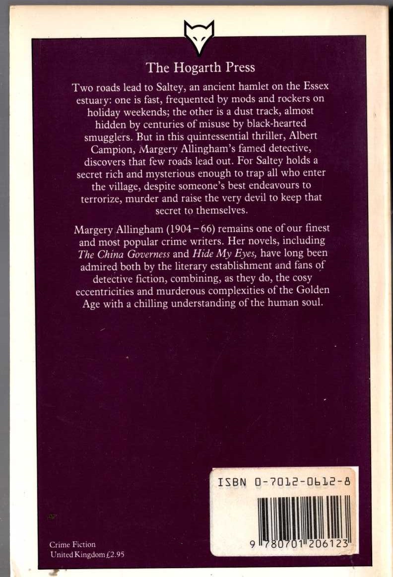 Margery Allingham  CARGO OF EAGLES magnified rear book cover image