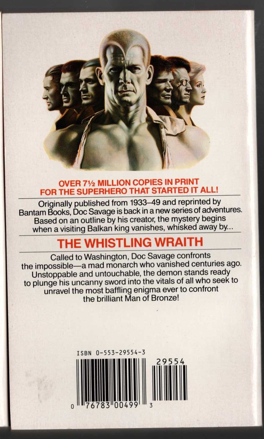 Kenneth Robeson  DOC SAVAGE: THE WHISTLING WRAITH magnified rear book cover image